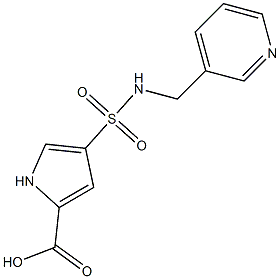 4-[(pyridin-3-ylmethyl)sulfamoyl]-1H-pyrrole-2-carboxylic acid Structure