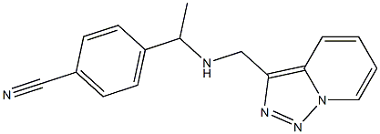 4-[1-({[1,2,4]triazolo[3,4-a]pyridin-3-ylmethyl}amino)ethyl]benzonitrile Structure