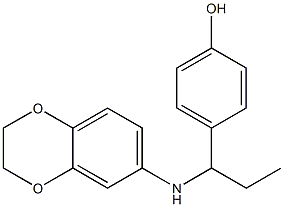 4-[1-(2,3-dihydro-1,4-benzodioxin-6-ylamino)propyl]phenol Structure