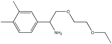 4-[1-amino-2-(2-ethoxyethoxy)ethyl]-1,2-dimethylbenzene Structure