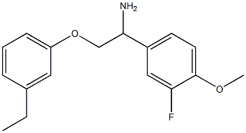 4-[1-amino-2-(3-ethylphenoxy)ethyl]-2-fluoro-1-methoxybenzene Structure