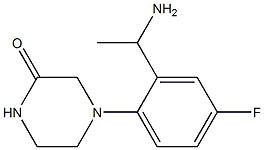 4-[2-(1-aminoethyl)-4-fluorophenyl]piperazin-2-one 구조식 이미지