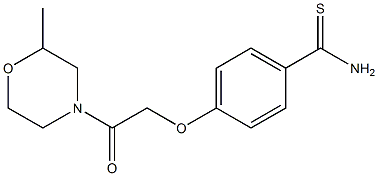 4-[2-(2-methylmorpholin-4-yl)-2-oxoethoxy]benzenecarbothioamide 구조식 이미지