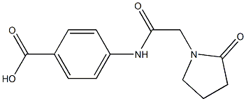 4-[2-(2-oxopyrrolidin-1-yl)acetamido]benzoic acid Structure