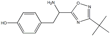 4-[2-amino-2-(3-tert-butyl-1,2,4-oxadiazol-5-yl)ethyl]phenol Structure