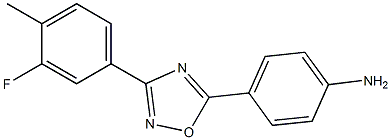 4-[3-(3-fluoro-4-methylphenyl)-1,2,4-oxadiazol-5-yl]aniline Structure