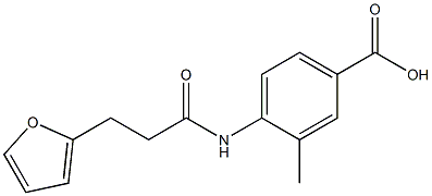 4-[3-(furan-2-yl)propanamido]-3-methylbenzoic acid 구조식 이미지