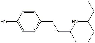 4-[3-(pentan-3-ylamino)butyl]phenol Structure