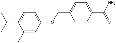 4-[3-methyl-4-(propan-2-yl)phenoxymethyl]benzene-1-carbothioamide 구조식 이미지