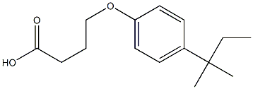 4-[4-(2-methylbutan-2-yl)phenoxy]butanoic acid Structure