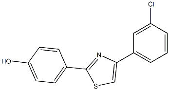 4-[4-(3-chlorophenyl)-1,3-thiazol-2-yl]phenol 구조식 이미지