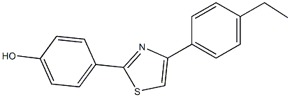 4-[4-(4-ethylphenyl)-1,3-thiazol-2-yl]phenol 구조식 이미지