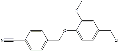 4-[4-(chloromethyl)-2-methoxyphenoxymethyl]benzonitrile Structure