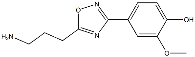 4-[5-(3-aminopropyl)-1,2,4-oxadiazol-3-yl]-2-methoxyphenol 구조식 이미지