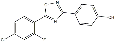 4-[5-(4-chloro-2-fluorophenyl)-1,2,4-oxadiazol-3-yl]phenol Structure