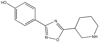 4-[5-(piperidin-3-yl)-1,2,4-oxadiazol-3-yl]phenol 구조식 이미지