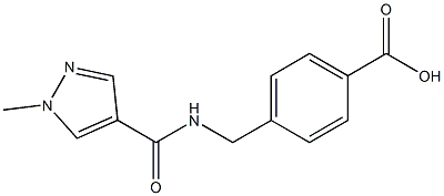 4-{[(1-methyl-1H-pyrazol-4-yl)formamido]methyl}benzoic acid Structure