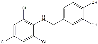 4-{[(2,4,6-trichlorophenyl)amino]methyl}benzene-1,2-diol Structure