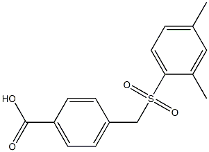 4-{[(2,4-dimethylbenzene)sulfonyl]methyl}benzoic acid Structure