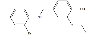 4-{[(2-bromo-4-methylphenyl)amino]methyl}-2-ethoxyphenol 구조식 이미지
