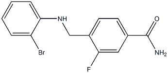 4-{[(2-bromophenyl)amino]methyl}-3-fluorobenzamide 구조식 이미지