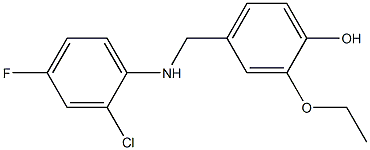 4-{[(2-chloro-4-fluorophenyl)amino]methyl}-2-ethoxyphenol 구조식 이미지