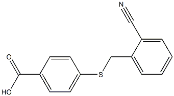 4-{[(2-cyanophenyl)methyl]sulfanyl}benzoic acid Structure