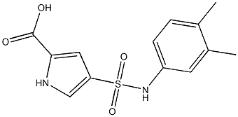 4-{[(3,4-dimethylphenyl)amino]sulfonyl}-1H-pyrrole-2-carboxylic acid 구조식 이미지