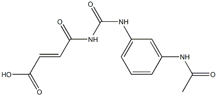 4-{[(3-acetamidophenyl)carbamoyl]amino}-4-oxobut-2-enoic acid Structure