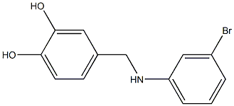 4-{[(3-bromophenyl)amino]methyl}benzene-1,2-diol Structure