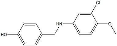 4-{[(3-chloro-4-methoxyphenyl)amino]methyl}phenol Structure