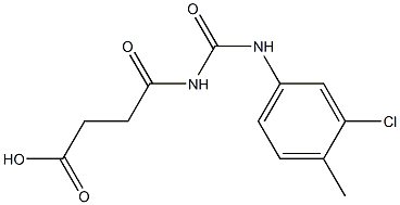 4-{[(3-chloro-4-methylphenyl)carbamoyl]amino}-4-oxobutanoic acid Structure