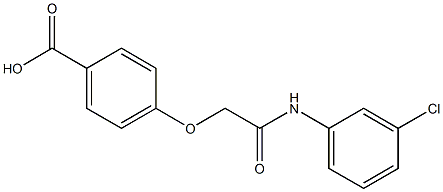 4-{[(3-chlorophenyl)carbamoyl]methoxy}benzoic acid Structure