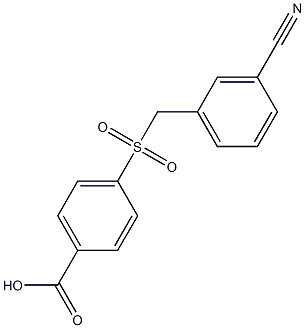 4-{[(3-cyanophenyl)methane]sulfonyl}benzoic acid Structure