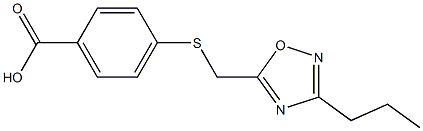 4-{[(3-propyl-1,2,4-oxadiazol-5-yl)methyl]thio}benzoic acid Structure