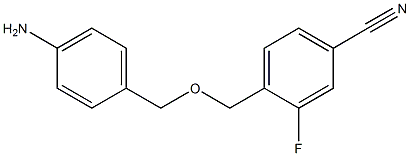 4-{[(4-aminophenyl)methoxy]methyl}-3-fluorobenzonitrile 구조식 이미지