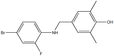 4-{[(4-bromo-2-fluorophenyl)amino]methyl}-2,6-dimethylphenol Structure