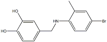 4-{[(4-bromo-2-methylphenyl)amino]methyl}benzene-1,2-diol 구조식 이미지