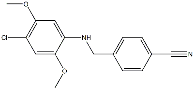 4-{[(4-chloro-2,5-dimethoxyphenyl)amino]methyl}benzonitrile Structure