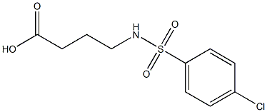 4-{[(4-chlorophenyl)sulfonyl]amino}butanoic acid Structure