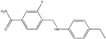 4-{[(4-ethylphenyl)amino]methyl}-3-fluorobenzamide 구조식 이미지