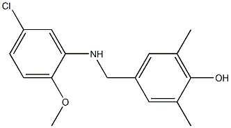 4-{[(5-chloro-2-methoxyphenyl)amino]methyl}-2,6-dimethylphenol Structure