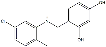 4-{[(5-chloro-2-methylphenyl)amino]methyl}benzene-1,3-diol 구조식 이미지