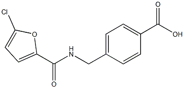 4-{[(5-chlorofuran-2-yl)formamido]methyl}benzoic acid 구조식 이미지