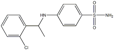 4-{[1-(2-chlorophenyl)ethyl]amino}benzene-1-sulfonamide 구조식 이미지