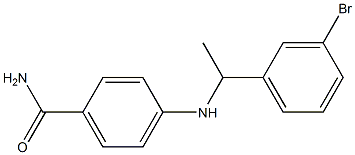 4-{[1-(3-bromophenyl)ethyl]amino}benzamide 구조식 이미지