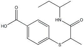 4-{[1-(butan-2-ylcarbamoyl)ethyl]sulfanyl}benzoic acid 구조식 이미지