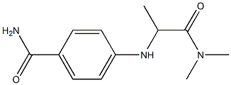 4-{[1-(dimethylcarbamoyl)ethyl]amino}benzamide 구조식 이미지