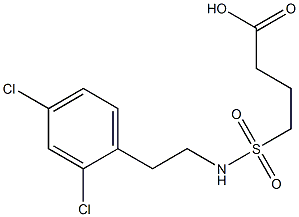 4-{[2-(2,4-dichlorophenyl)ethyl]sulfamoyl}butanoic acid Structure