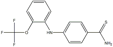 4-{[2-(trifluoromethoxy)phenyl]amino}benzene-1-carbothioamide 구조식 이미지